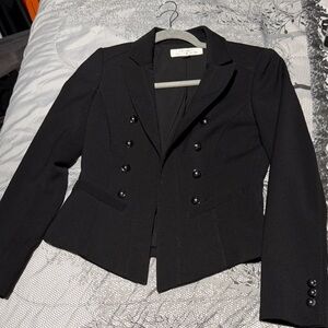 Tahari Black Double-Breasted Blazer